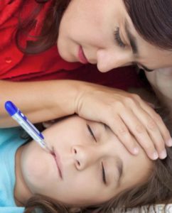 Febbre alta in un bambino