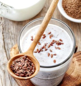 Leinsamen in Kefir