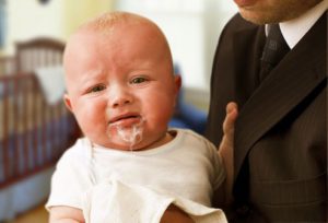 Opkastning hos en baby