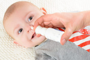 Schnupfen bei einem Baby