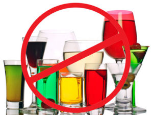 Alkohol ist verboten