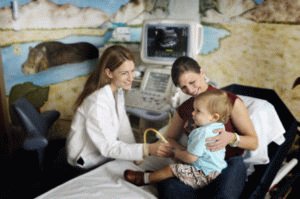 Ultraschalluntersuchung für ein Kind